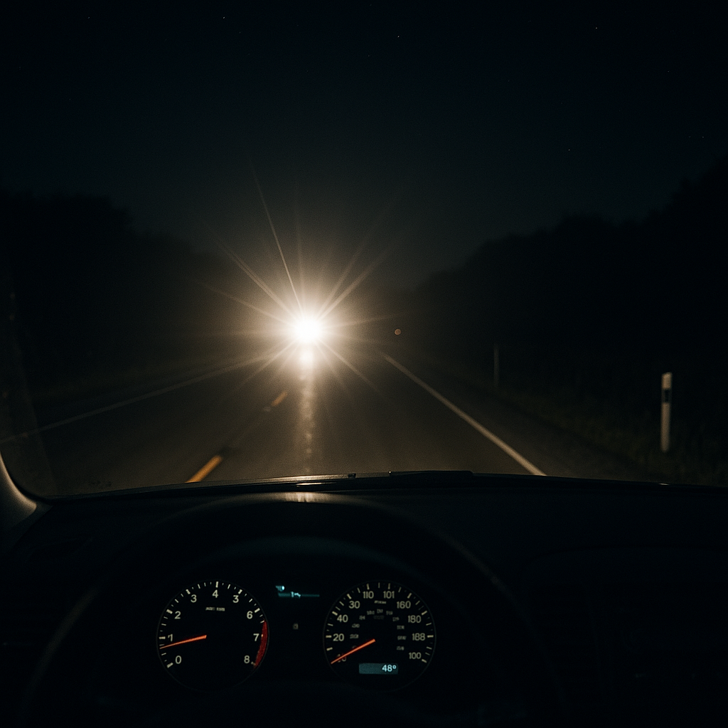 Las luces largas alcanzan aproximadamente: