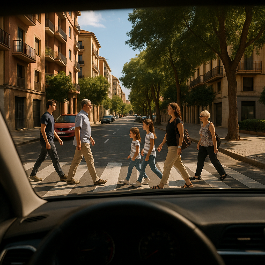 La preferencia de los peatones en zonas peatonales y residenciales es:
